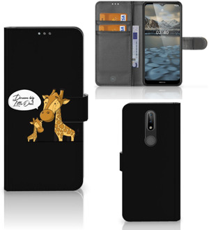 B2Ctelecom Wallet Book Case Nokia 2.4 GSM Hoesje Giraffe