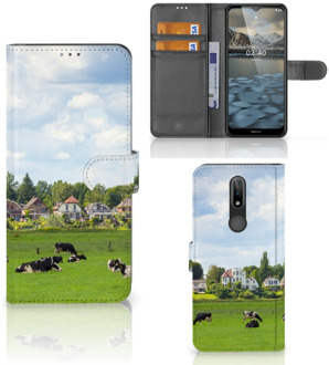 B2Ctelecom Wallet Book Case Nokia 2.4 Smartphone Hoesje Hollandse Koeien