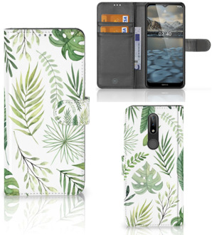 B2Ctelecom Wallet Book Case Nokia 2.4 Smartphone Hoesje Leaves