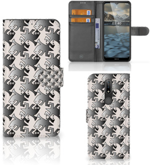 B2Ctelecom Wallet Book Case Nokia 2.4 Smartphone Hoesje Salamander Grey