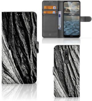 B2Ctelecom Wallet Book Case Nokia 2.4 Smartphone Hoesje Valentijn Cadeautje Man Boomschors