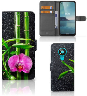 B2Ctelecom Wallet Book Case Nokia 3.4 Hoesje Orchidee