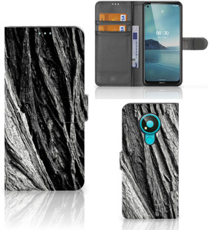 B2Ctelecom Wallet Book Case Nokia 3.4 Smartphone Hoesje Valentijn Cadeautje Man Boomschors