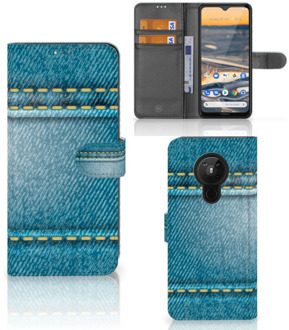 B2Ctelecom Wallet Book Case Nokia 5.3 Telefoon Hoesje Jeans