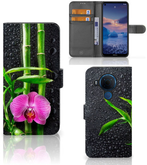 B2Ctelecom Wallet Book Case Nokia 5.4 Hoesje Orchidee