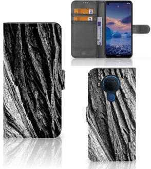 B2Ctelecom Wallet Book Case Nokia 5.4 Smartphone Hoesje Valentijn Cadeautje Man Boomschors