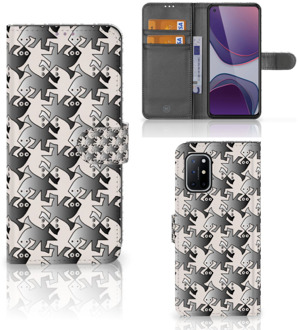 B2Ctelecom Wallet Book Case OnePlus 8T Smartphone Hoesje Salamander Grey