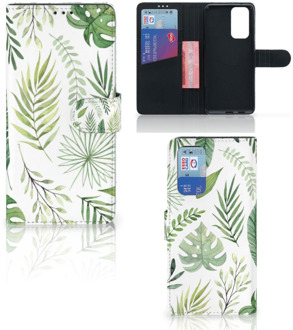 B2Ctelecom Wallet Book Case OnePlus 9 Pro Smartphone Hoesje Leaves