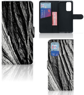 B2Ctelecom Wallet Book Case OnePlus 9 Pro Smartphone Hoesje Valentijn Cadeautje Man Boomschors