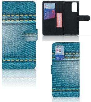 B2Ctelecom Wallet Book Case OnePlus 9 Pro Telefoon Hoesje Jeans