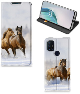 B2Ctelecom Wallet Book Case OnePlus Nord N10 5G Smart Cover Hoesje Paarden