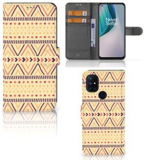 B2Ctelecom Wallet Book Case OnePlus Nord N10 GSM Hoesje Aztec Yellow