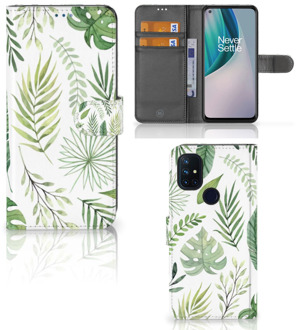 B2Ctelecom Wallet Book Case OnePlus Nord N10 Smartphone Hoesje Leaves