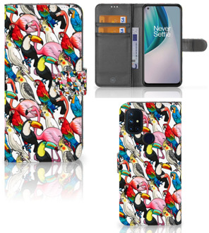 B2Ctelecom Wallet Book Case OnePlus Nord N10 Telefoon Hoesje Birds