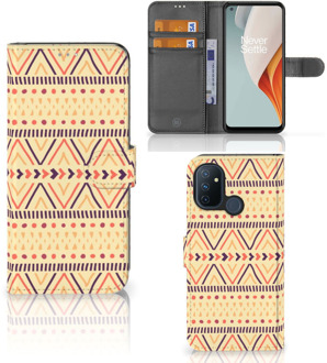 B2Ctelecom Wallet Book Case OnePlus Nord N100 GSM Hoesje Aztec Yellow