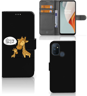 B2Ctelecom Wallet Book Case OnePlus Nord N100 GSM Hoesje Giraffe