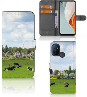 B2Ctelecom Wallet Book Case OnePlus Nord N100 Smartphone Hoesje Hollandse Koeien