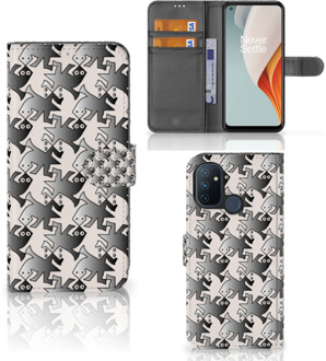 B2Ctelecom Wallet Book Case OnePlus Nord N100 Smartphone Hoesje Salamander Grey