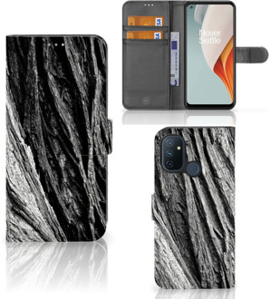 B2Ctelecom Wallet Book Case OnePlus Nord N100 Smartphone Hoesje Valentijn Cadeautje Man Boomschors