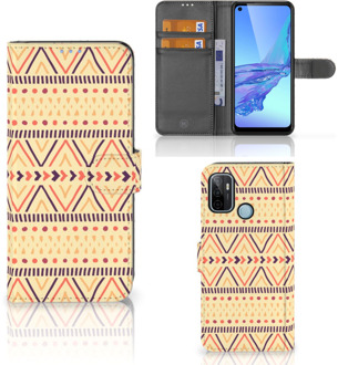 B2Ctelecom Wallet Book Case OPPO A53 | OPPO A53s GSM Hoesje Aztec Yellow