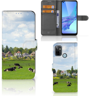 B2Ctelecom Wallet Book Case OPPO A53 | OPPO A53s Smartphone Hoesje Hollandse Koeien