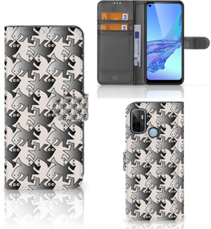 B2Ctelecom Wallet Book Case OPPO A53 | OPPO A53s Smartphone Hoesje Salamander Grey