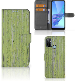 B2Ctelecom Wallet Book Case OPPO A53 | OPPO A53s Telefoon Hoesje Green Wood