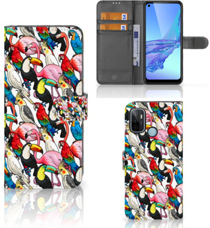 B2Ctelecom Wallet Book Case OPPO A72 | OPPO A52 Telefoon Hoesje Birds