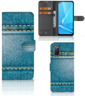 B2Ctelecom Wallet Book Case OPPO A72 | OPPO A52 Telefoon Hoesje Jeans