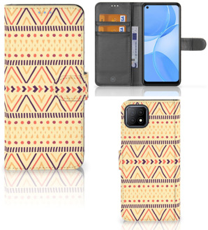 B2Ctelecom Wallet Book Case OPPO A73 5G GSM Hoesje Aztec Yellow