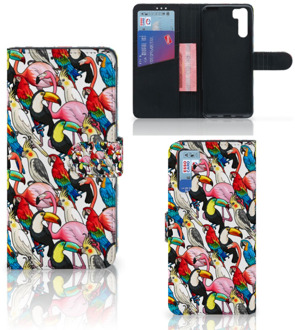 B2Ctelecom Wallet Book Case OPPO A91 | Reno3 Telefoon Hoesje Birds