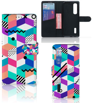 B2Ctelecom Wallet Book Case OPPO Find X2 Pro GSM Hoesje Gepersonaliseerd Cadeau Blocks Colorful