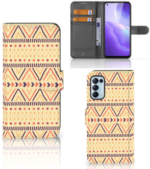 B2Ctelecom Wallet Book Case OPPO Find X3 Lite GSM Hoesje Aztec Yellow