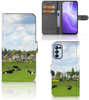 B2Ctelecom Wallet Book Case OPPO Find X3 Lite Smartphone Hoesje Hollandse Koeien