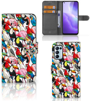 B2Ctelecom Wallet Book Case OPPO Find X3 Lite Telefoon Hoesje Birds