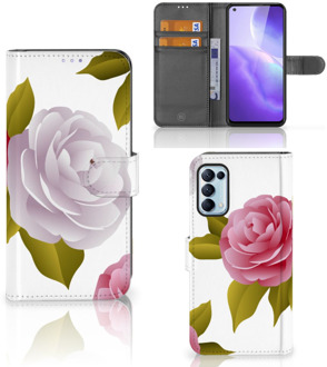 B2Ctelecom Wallet Book Case OPPO Find X3 Lite Telefoon Hoesje Cadeau voor haar Roses