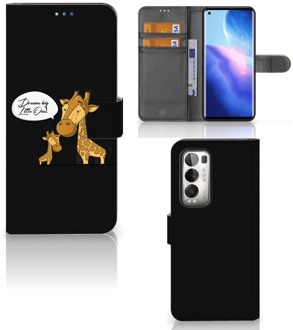 B2Ctelecom Wallet Book Case OPPO Find X3 Neo 5G GSM Hoesje Giraffe