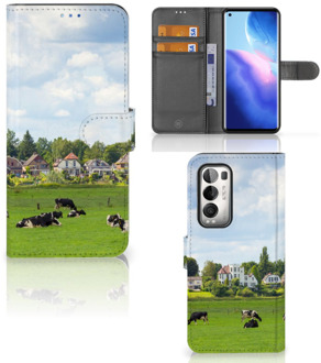 B2Ctelecom Wallet Book Case OPPO Find X3 Neo 5G Smartphone Hoesje Hollandse Koeien