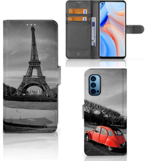 B2Ctelecom Wallet Book Case OPPO Reno 4 Pro 5G Hoesje Eiffeltoren