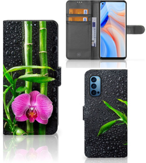 B2Ctelecom Wallet Book Case OPPO Reno 4 Pro 5G Hoesje Orchidee