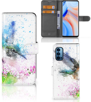 B2Ctelecom Wallet Book Case OPPO Reno 4 Pro 5G Hoesje Vogel