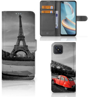 B2Ctelecom Wallet Book Case OPPO Reno4 Z Hoesje Eiffeltoren