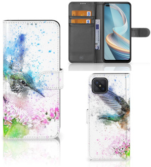 B2Ctelecom Wallet Book Case OPPO Reno4 Z Hoesje Vogel