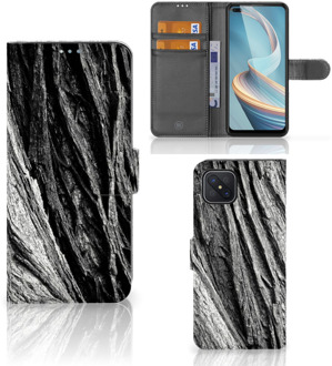 B2Ctelecom Wallet Book Case OPPO Reno4 Z Smartphone Hoesje Valentijn Cadeautje Man Boomschors