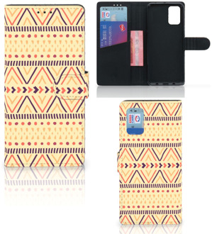 B2Ctelecom Wallet Book Case Samsung Galaxy A02s Flip Cover Samsung M02s GSM Hoesje Aztec Yellow