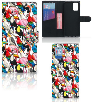 B2Ctelecom Wallet Book Case Samsung Galaxy A02s Flip Cover Samsung M02s Telefoon Hoesje Birds