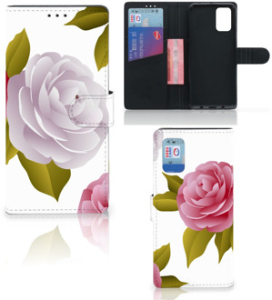 B2Ctelecom Wallet Book Case Samsung Galaxy A02s Flip Cover Samsung M02s Telefoon Hoesje Cadeau voor haar Roses