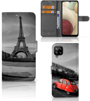 B2Ctelecom Wallet Book Case Samsung Galaxy A12 Hoesje Eiffeltoren