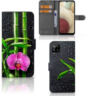 B2Ctelecom Wallet Book Case Samsung Galaxy A12 Hoesje Orchidee