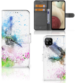 B2Ctelecom Wallet Book Case Samsung Galaxy A12 Hoesje Vogel